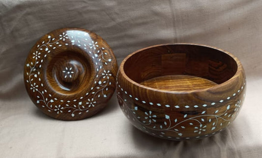 Handcrafted Sheesham Wood Inlay Box with Lid
