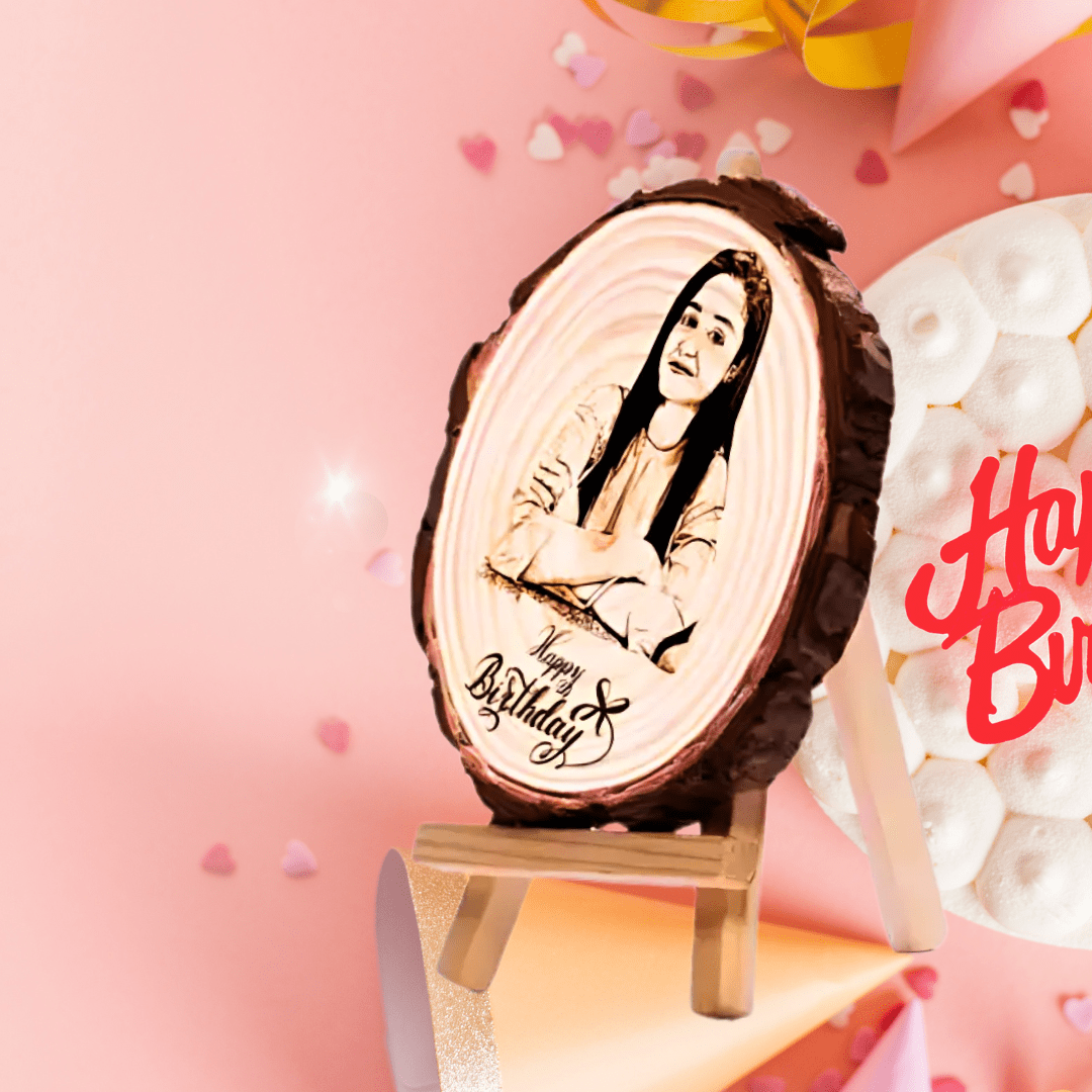 Personalized Engraved Wooden Photo Frame with Stand